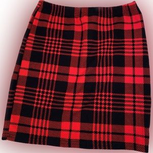 SHEIN Red plaid skirt